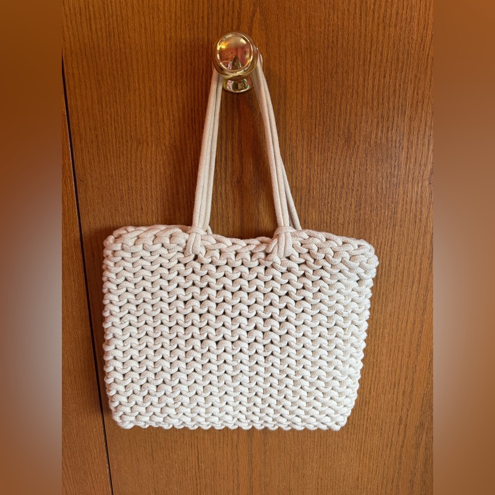 A New Day Cream Knit Purse/Tote Bag
